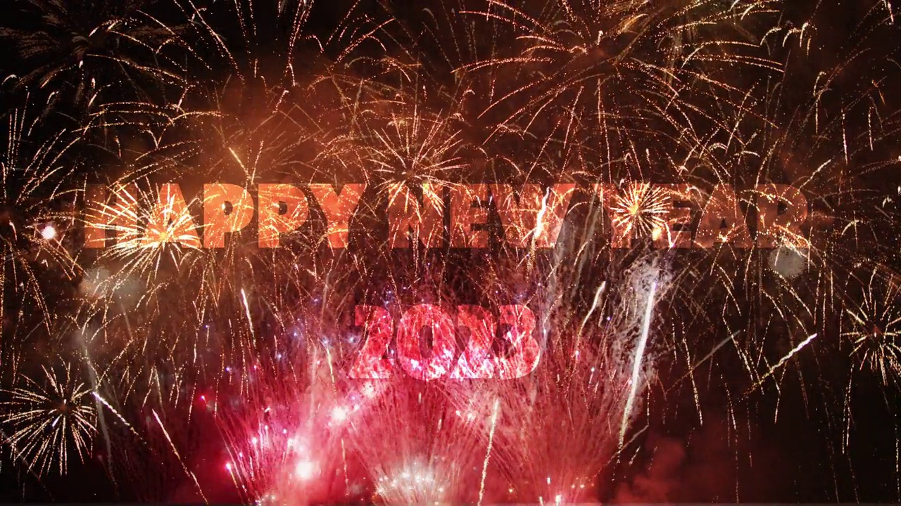 詳情圖-2023新年快樂煙花慶祝背景