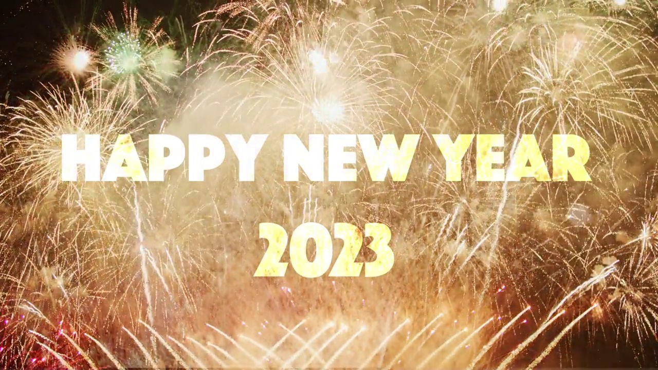 詳情圖-2023新年快樂煙花慶祝背景