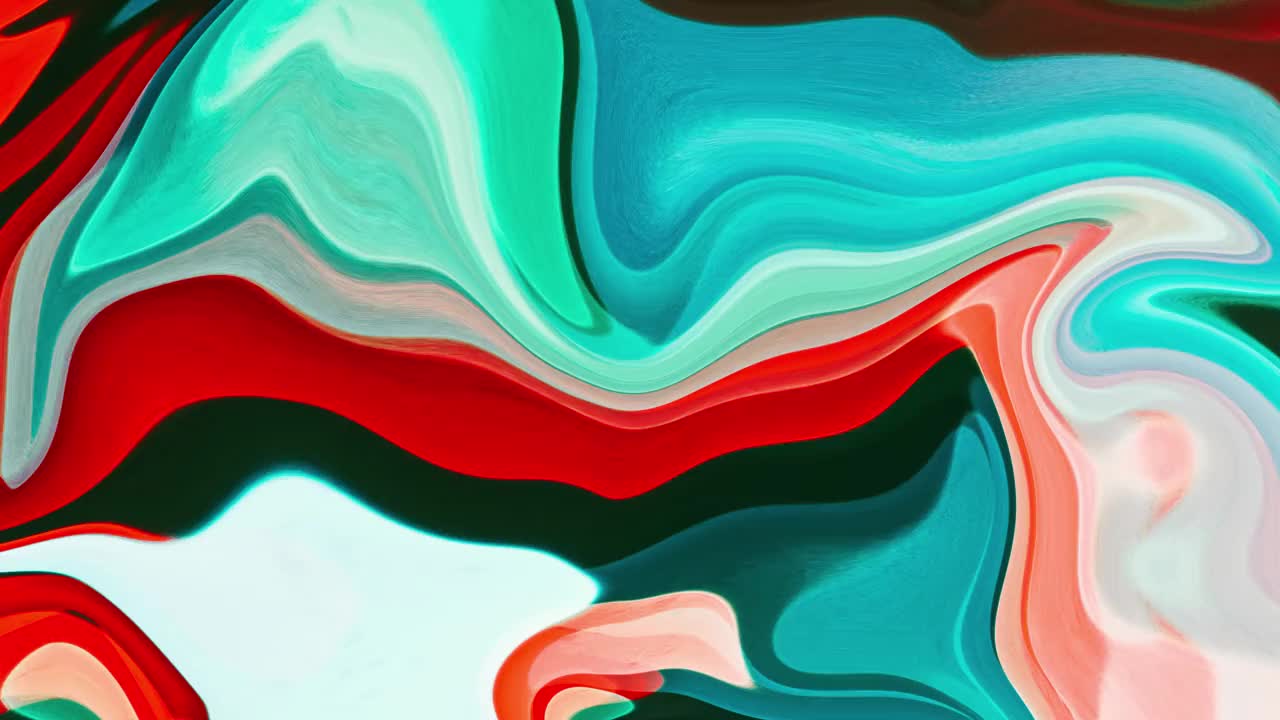 摘要液体涂料液态图片蓝色，绿色和红色彩色图像