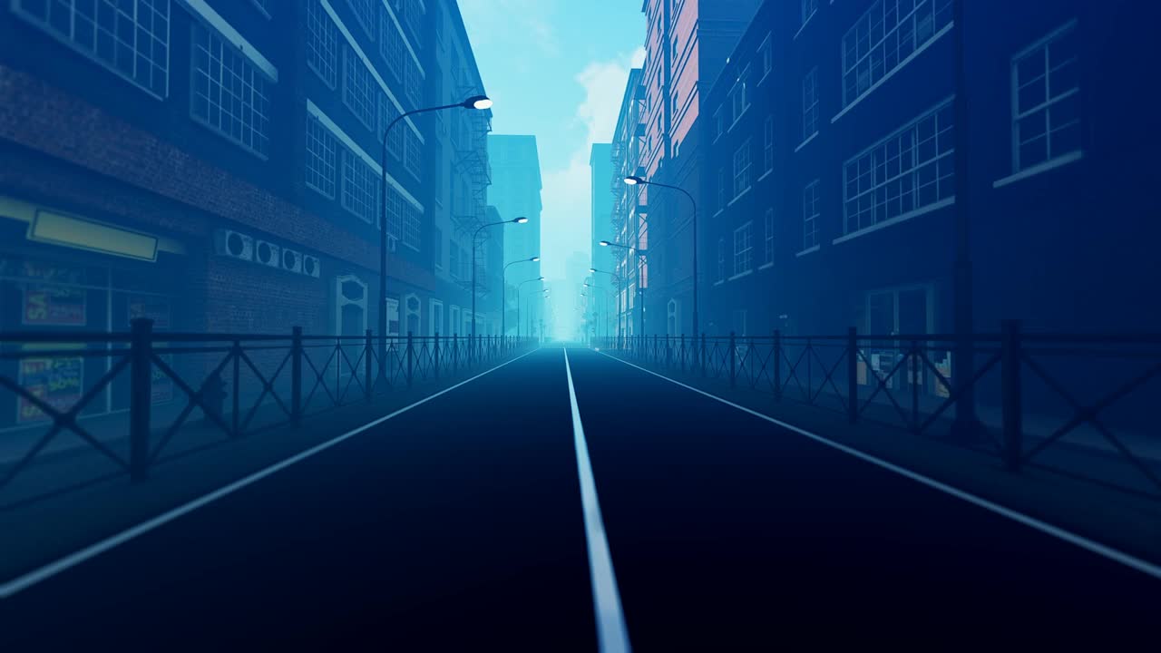 3D動(dòng)畫中的城市街道