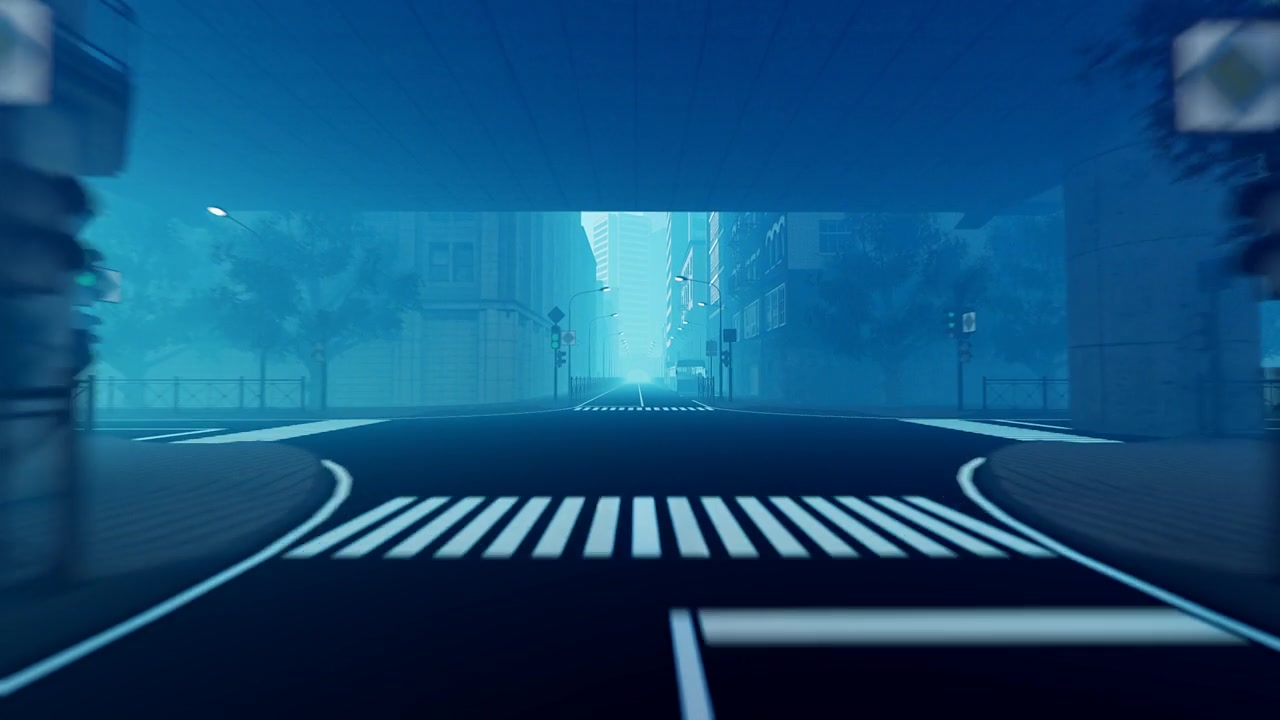 详情图-3D动画中的城市街道