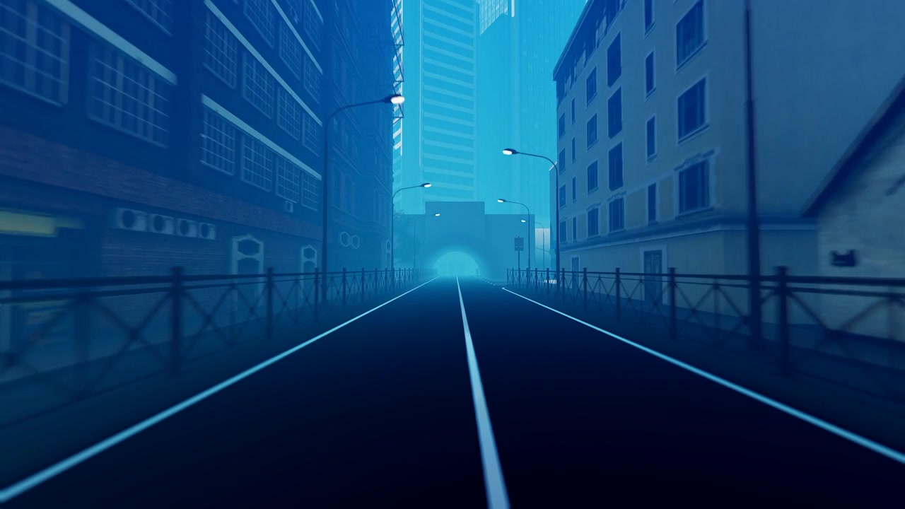 详情图-3D动画中的城市街道