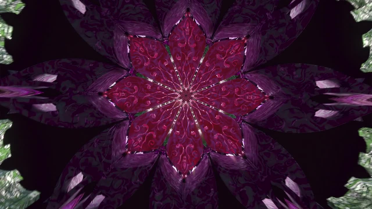 详情图-3D,vj隧道无缝环迷幻曼荼罗视觉抽象背景