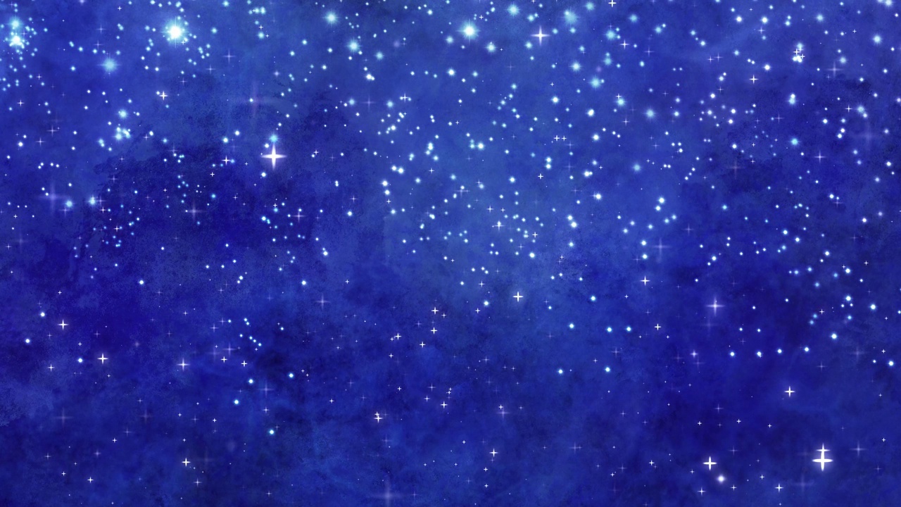 背景动画的夜空闪烁无声的星星