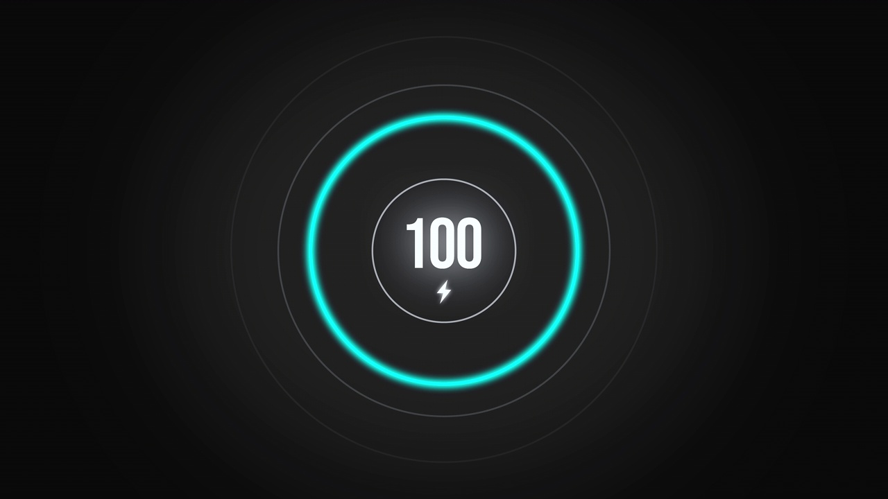 充电屏幕百分比，手机屏幕显示同时充电电池100%