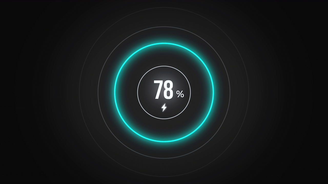 充电屏幕百分比，手机屏幕显示同时充电电池78%