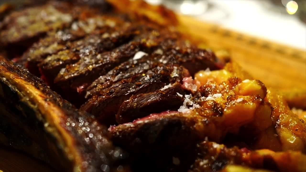 Chuletón de vaca, Galician bone in rib steak, Typical Spanish meat dish