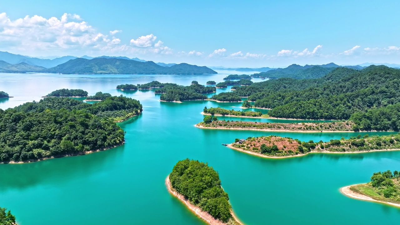 詳情圖-千島湖自然風光的航拍鏡頭在淳安，杭州，浙江省，中國。