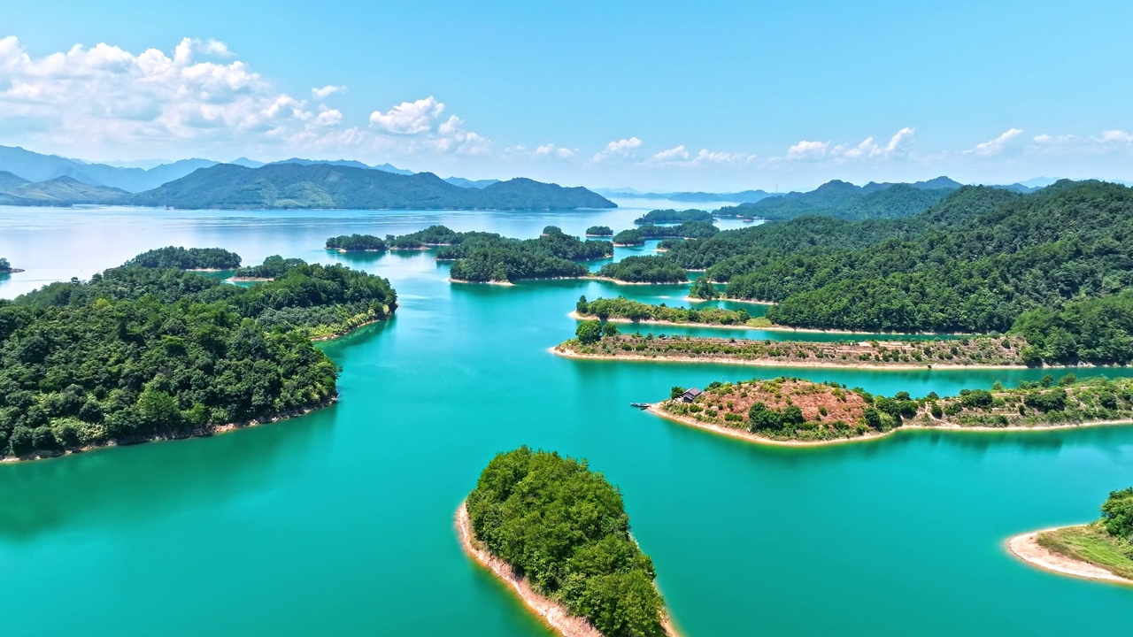 詳情圖-千島湖自然風光的航拍鏡頭在淳安，杭州，浙江省，中國。