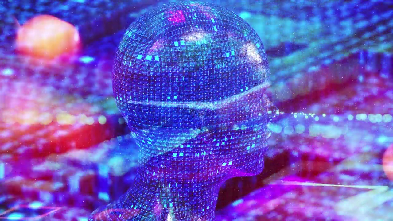 Android肖像，深度学习，人工智能背景