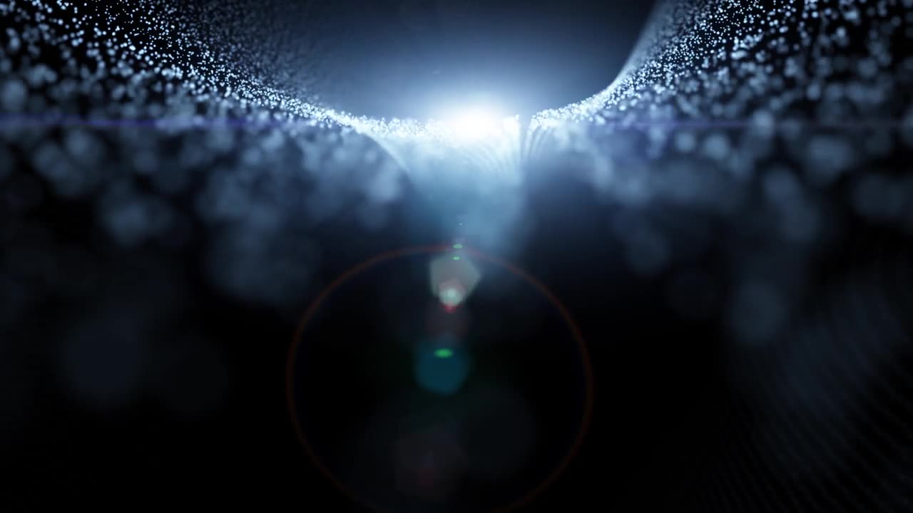 詳情圖-未來魔幻模糊閃亮的3d隧道動畫。在閃耀的宇宙中概念性的抽象飛行。