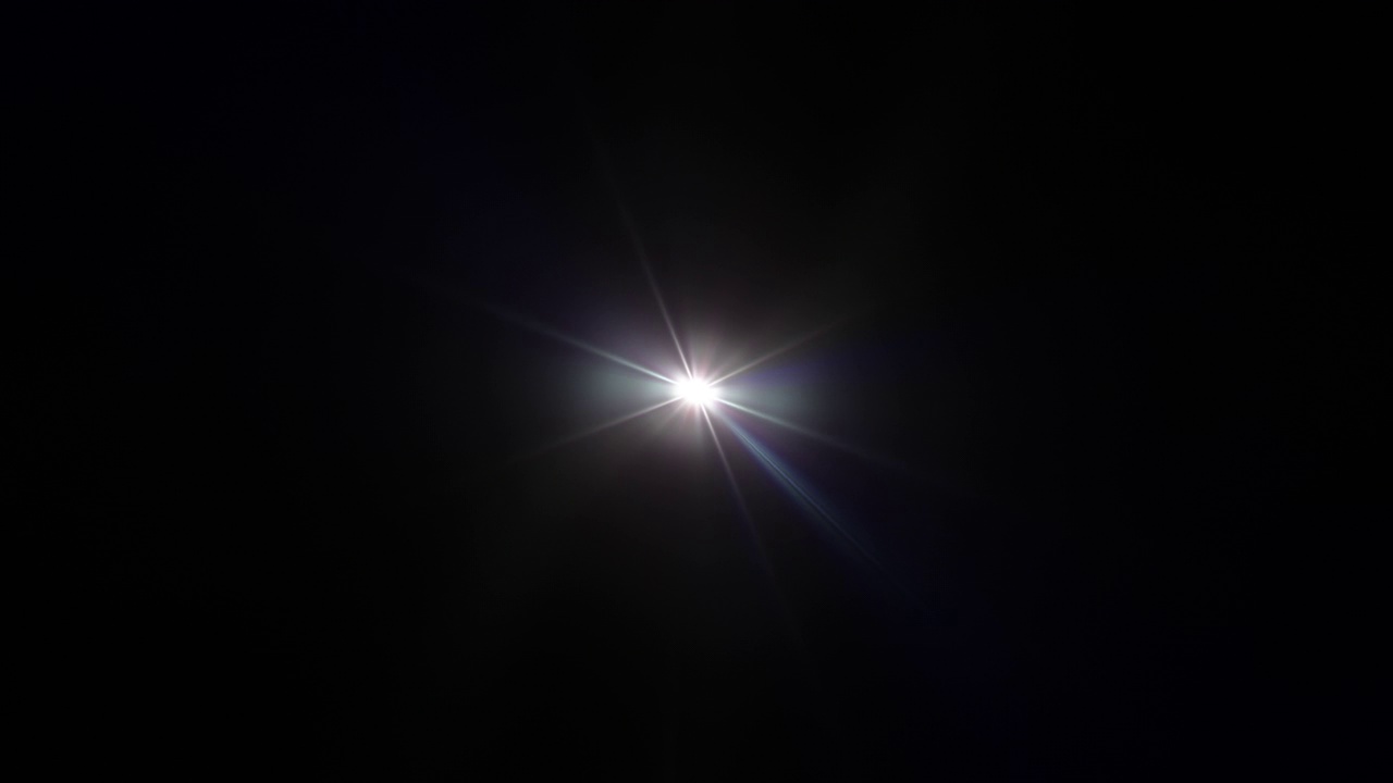 环中心辉光星太阳灯光学透镜耀斑灯动画艺术为屏幕项目叠加背景。灯光灯光效果动态明亮的视频素材。