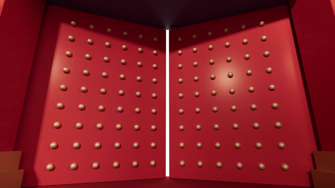 詳情圖-中國古代大門alpha通道，3d渲染。