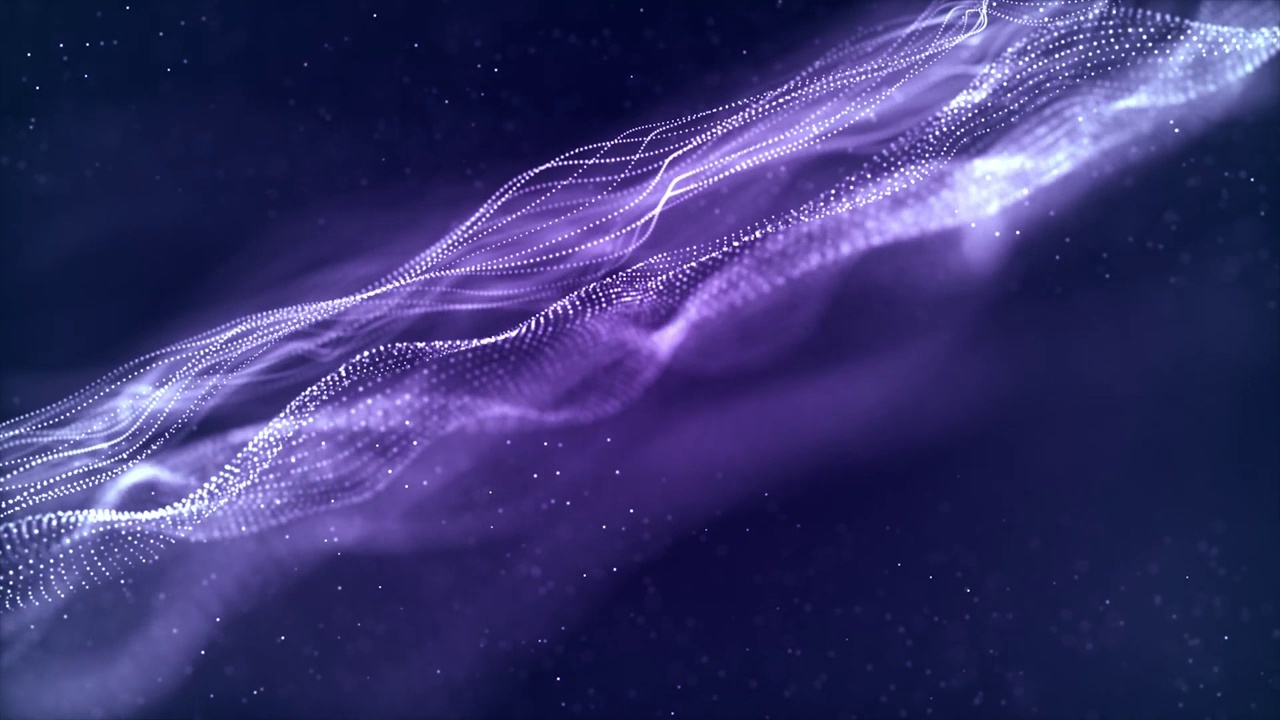 紫色波浪粒子动画背景