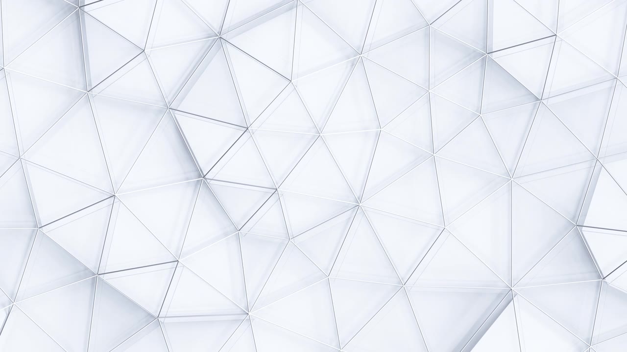详情图-从随机移动的白色三角形和网格中抽象运动背景。抽象三角形背景。