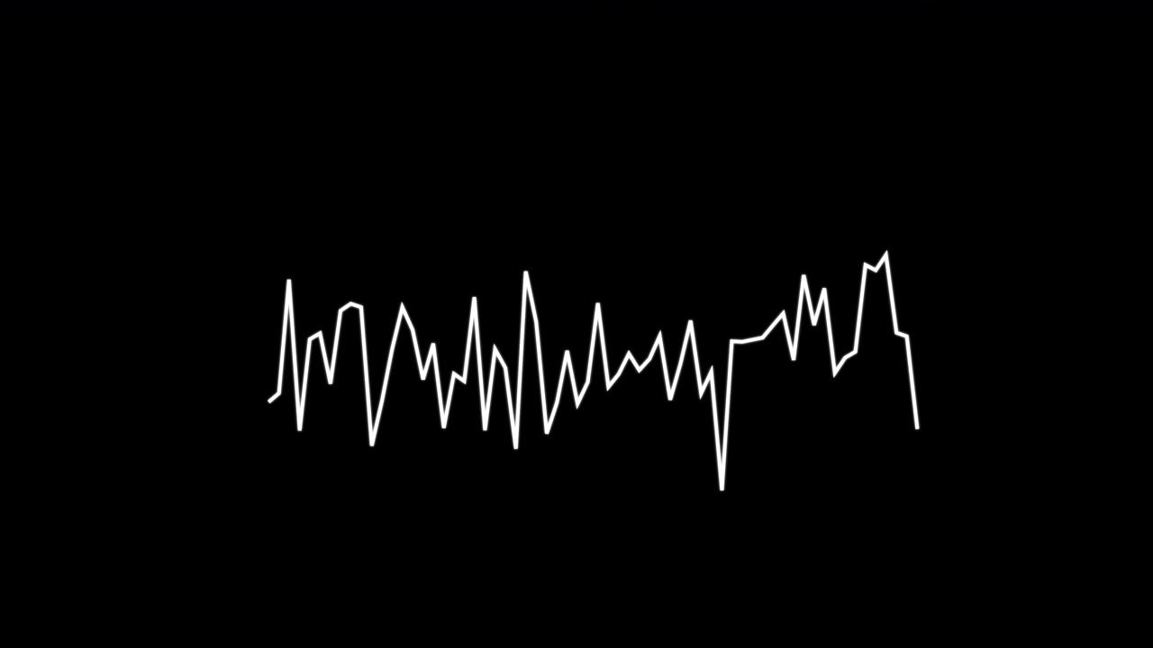 医学心电图心跳循环动画视频透明背景与alpha通道。