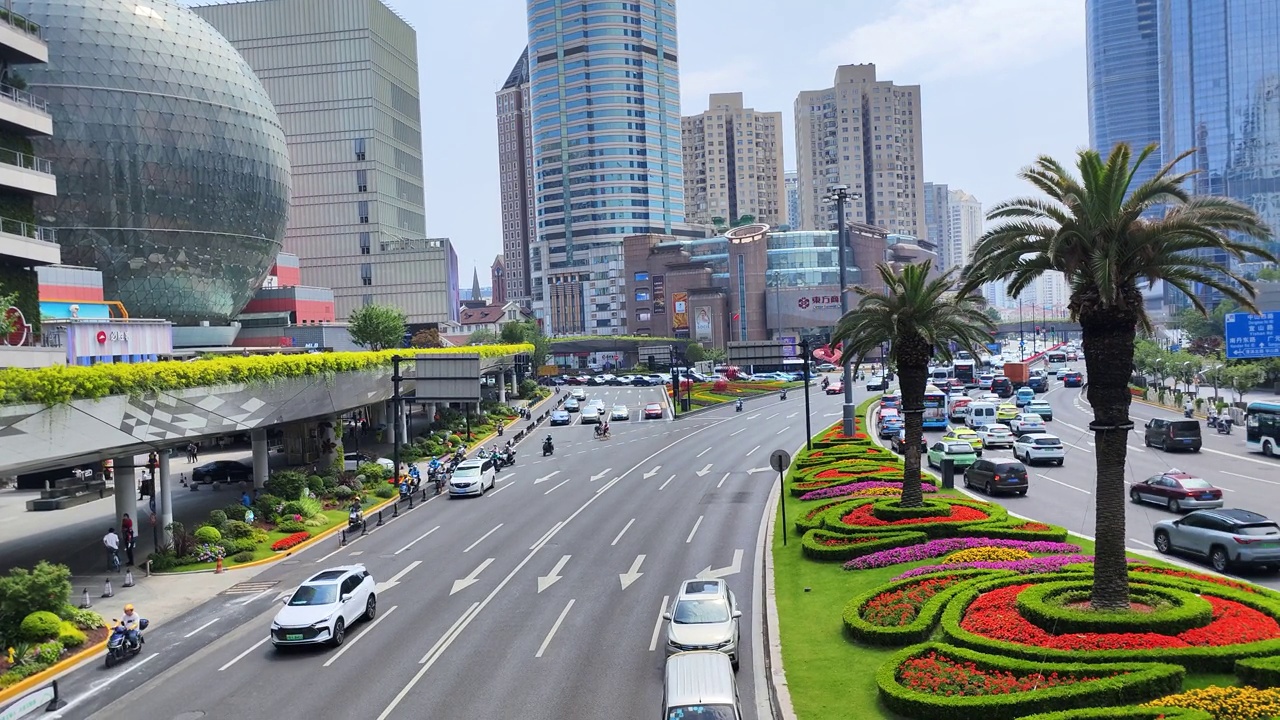 中国上海徐家汇市区景观