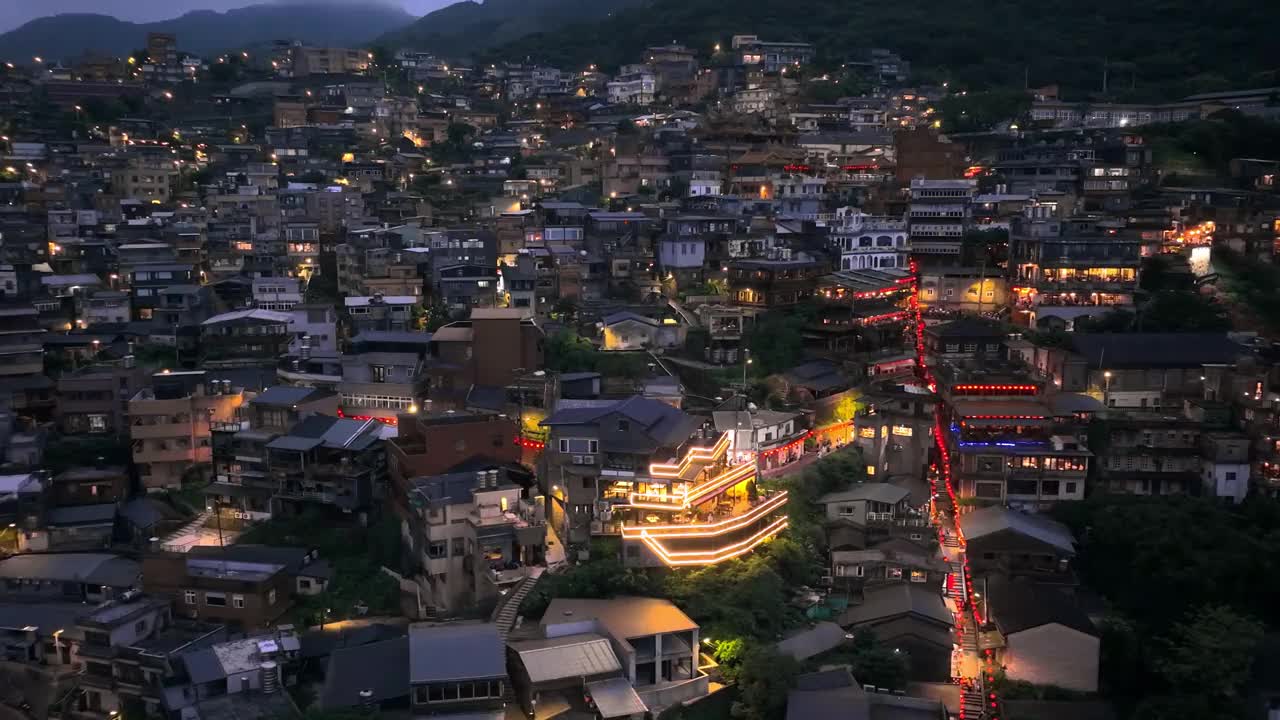 台湾九分夜景