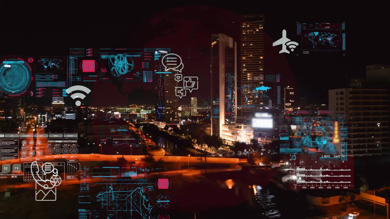 詳情圖-現(xiàn)代城市景觀和通信網(wǎng)絡(luò)概念。電信。IoT物聯(lián)網(wǎng)。信息通信技術(shù)(ICT)。智能城市。數(shù)字轉(zhuǎn)換