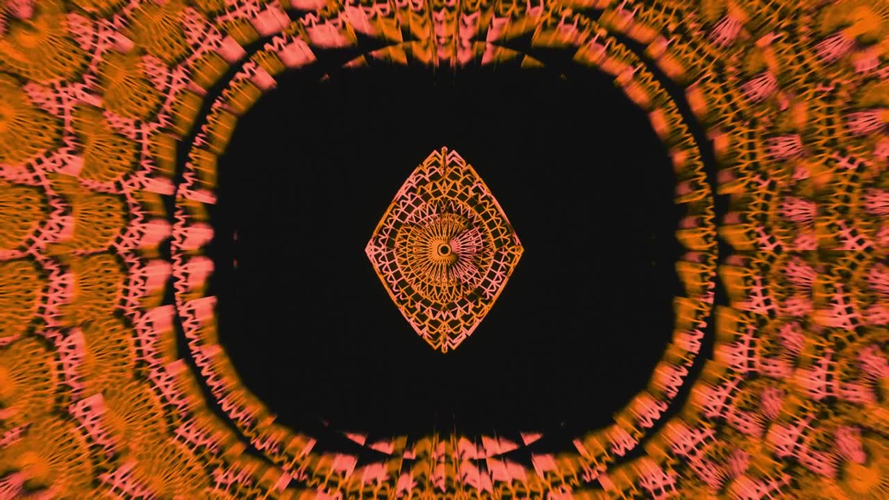 詳情圖-無縫循環(huán)曼陀羅3D萬花筒迷幻的迷幻的未來主義的意識傳統(tǒng)隧道圖案冥想背景視頻放松民族彩色圖案脈輪昆達里尼瑜伽