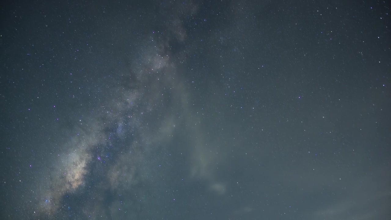详情图-银河星系的时间流逝与恒星和宇宙中的空间尘埃，长速度曝光，夜景与彩色银河，美丽的宇宙，空间背景，南邦，泰国