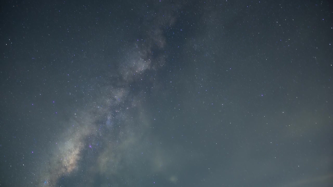 详情图-银河星系的时间流逝与恒星和宇宙中的空间尘埃，长速度曝光，夜景与彩色银河，美丽的宇宙，空间背景，南邦，泰国