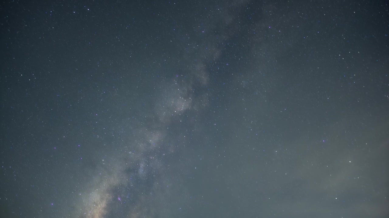 详情图-银河星系的时间流逝与恒星和宇宙中的空间尘埃，长速度曝光，夜景与彩色银河，美丽的宇宙，空间背景，南邦，泰国