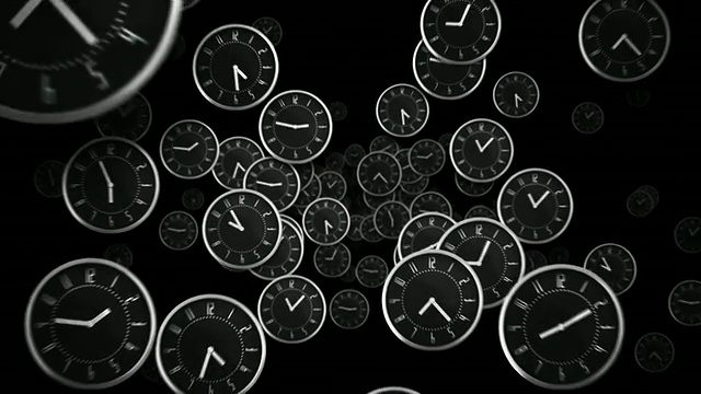 黑色的时钟飞行。Loopable。