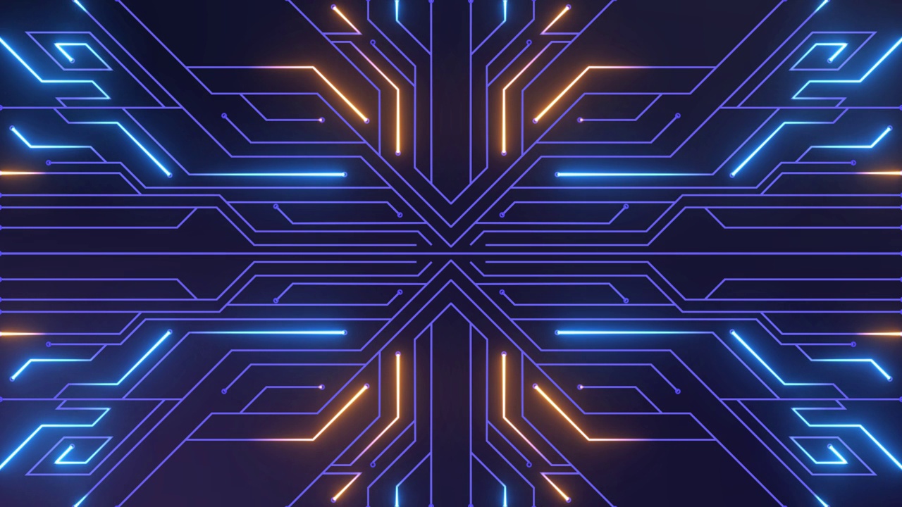 未来数字电路，科幻电流电路板数字线路