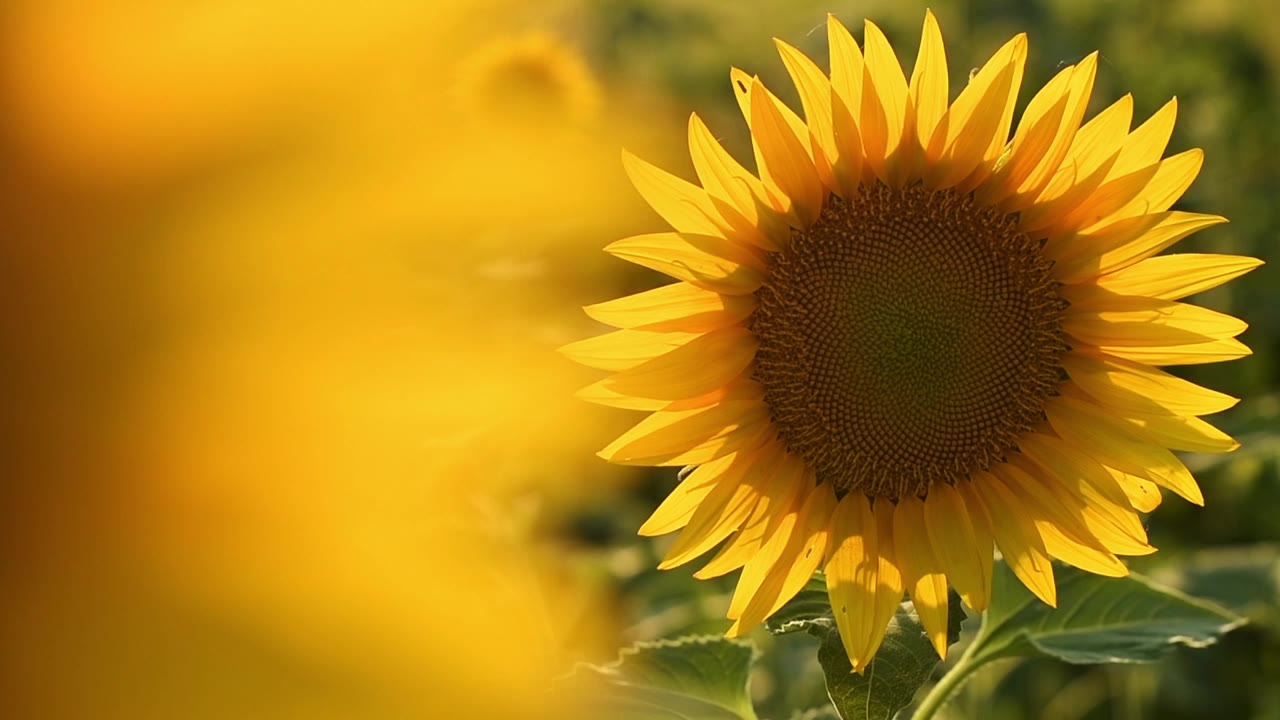 详情图-阳光明媚的夏日午后，农田里常见的向日葵作物——太阳花