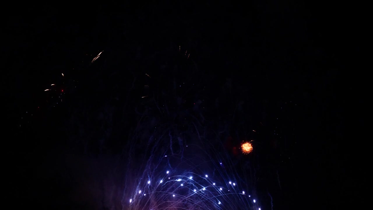 详情图-金色烟花庆祝周年独立日晚上庆祝国庆节。2024年新年派对时间倒计时。2024年新年快乐，7月4日放假节概念