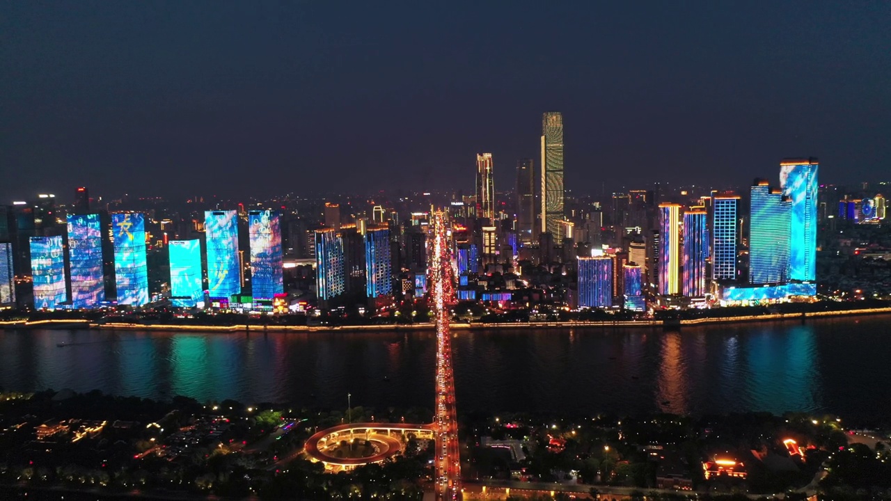 長(zhǎng)沙城市風(fēng)光航拍