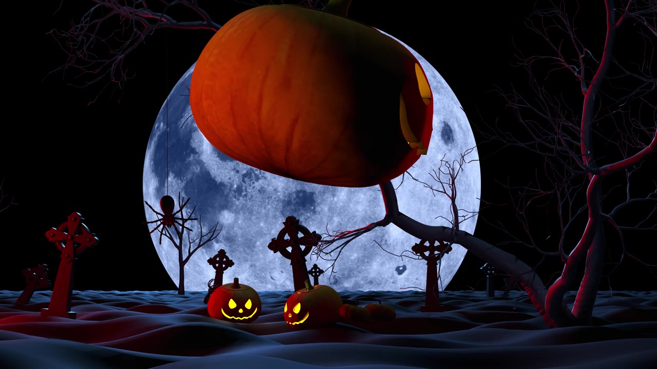 詳情圖-大氣萬圣節(jié)背景。亡靈節(jié)。