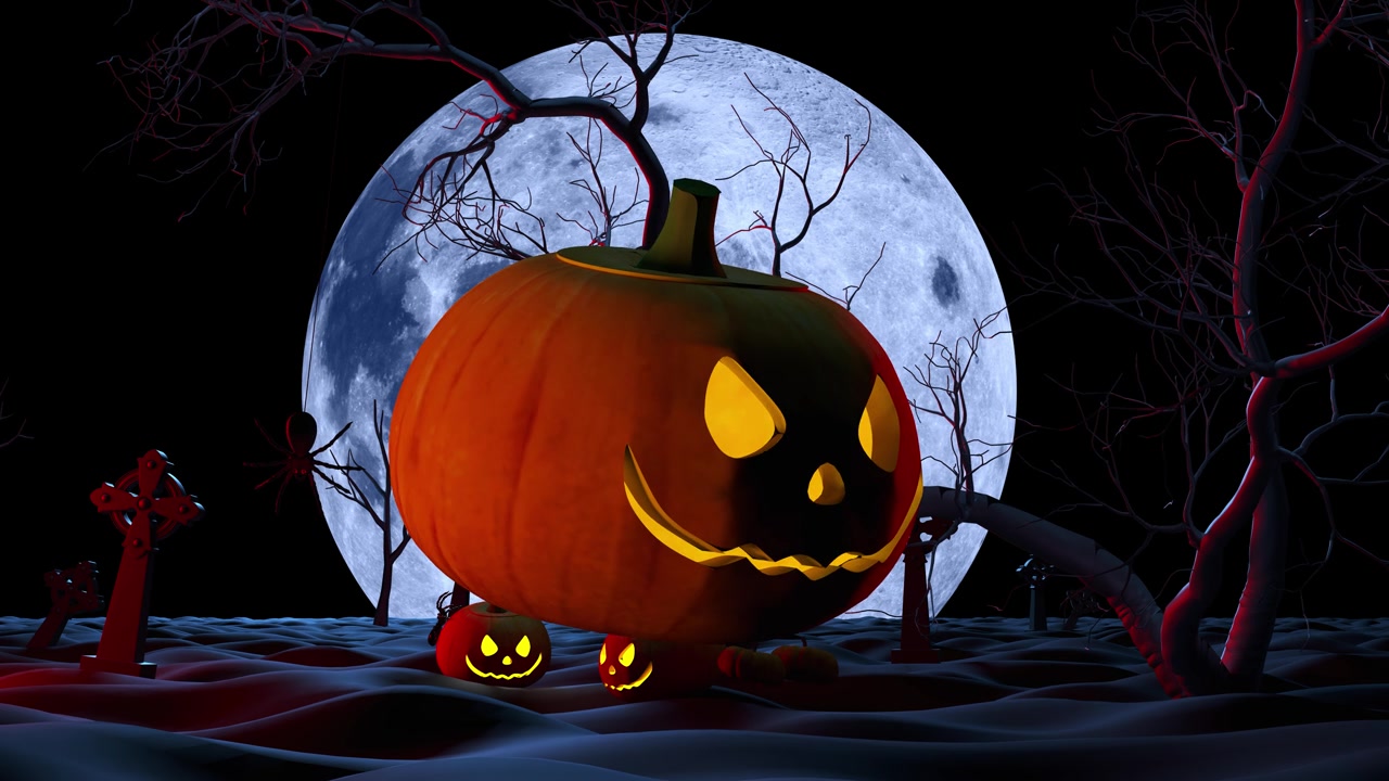 詳情圖-大氣萬圣節(jié)背景。亡靈節(jié)。