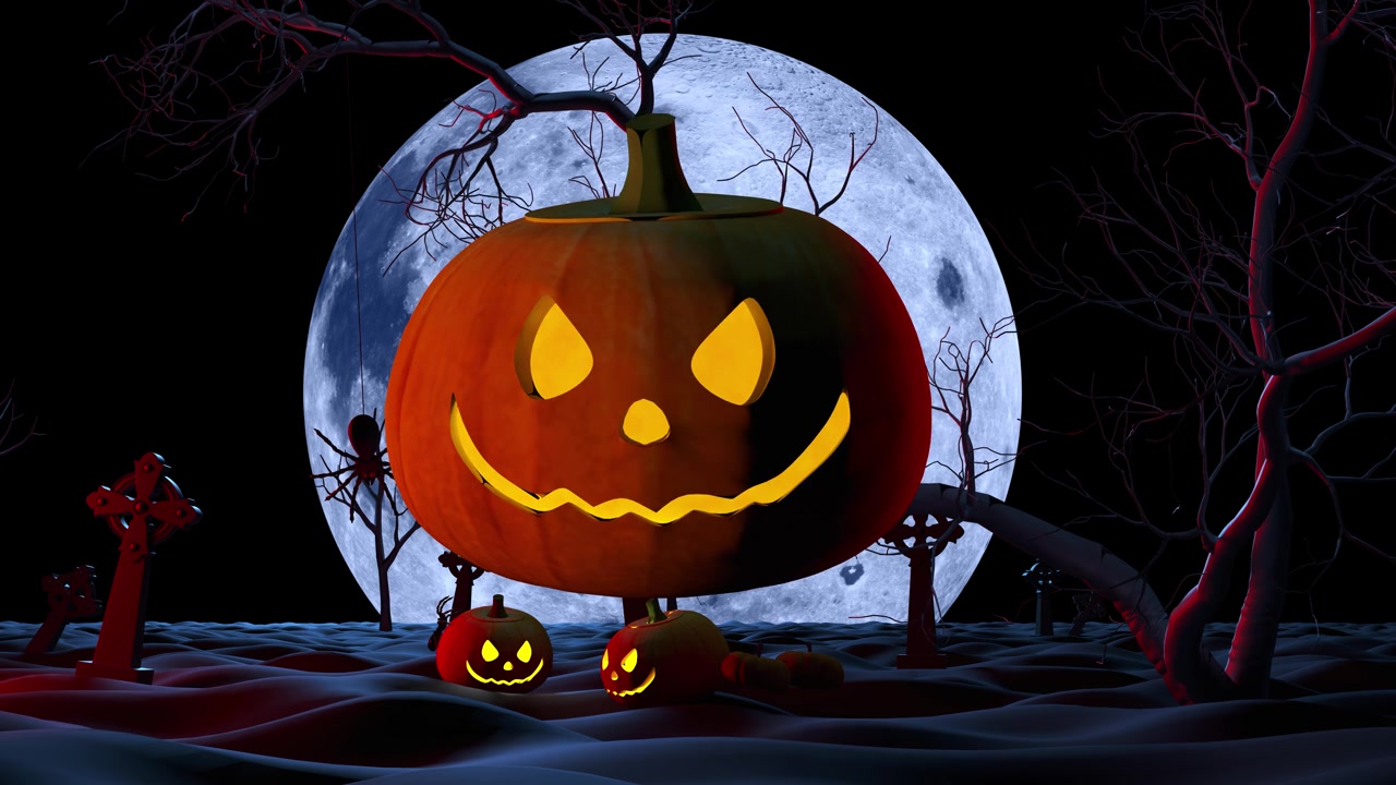 詳情圖-大氣萬圣節(jié)背景。亡靈節(jié)。