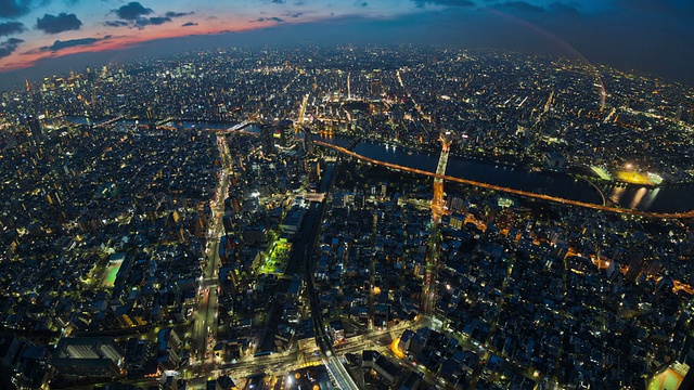 东京城市景观时光流逝