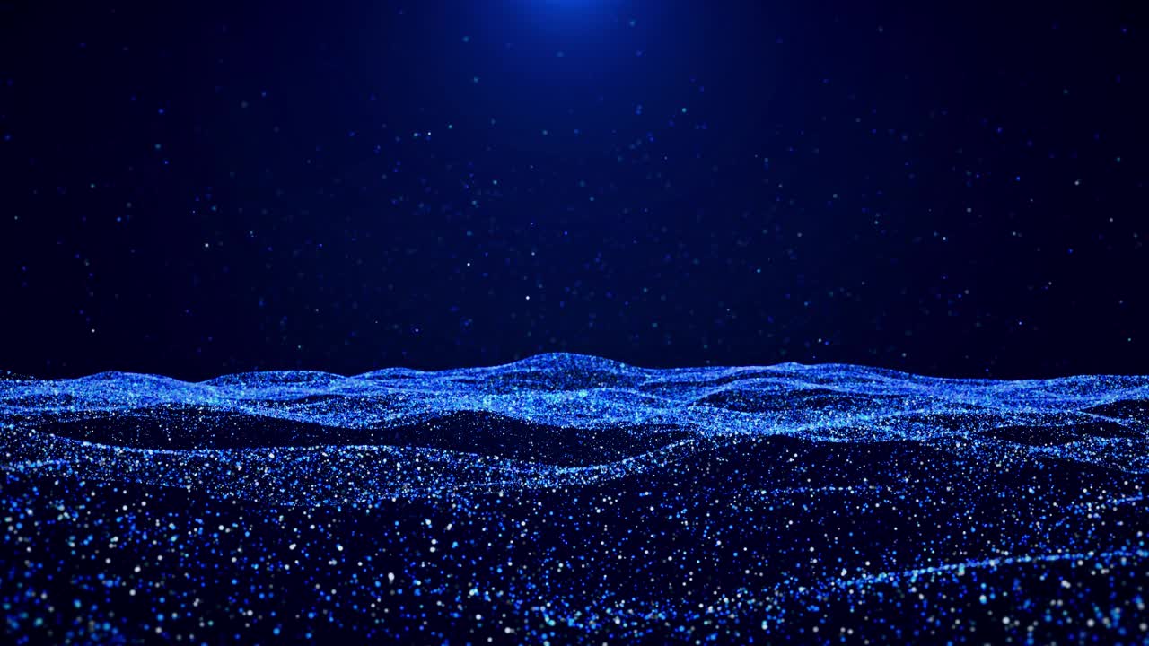 4K 3D数字数据流矩阵效果背景。深科技技术背景运动。黑暗的网络