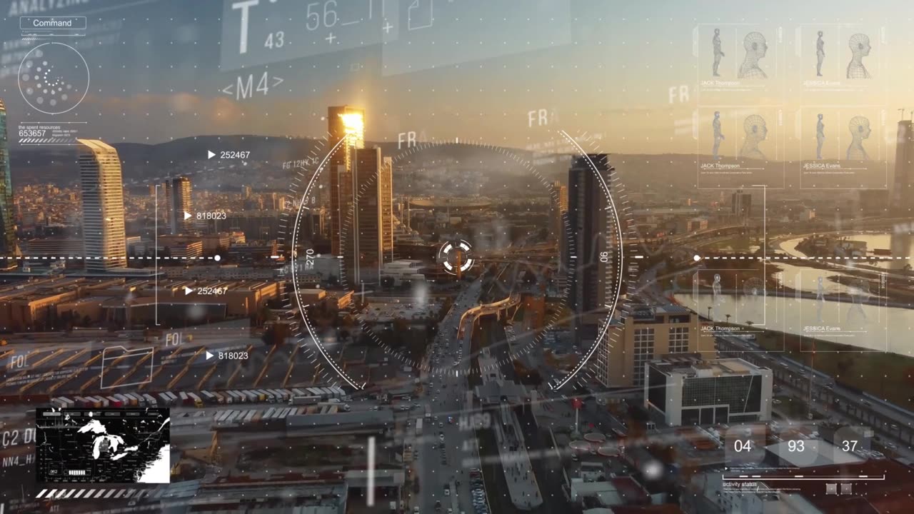 详情图-智慧城市和通信网络概念。5克。低功率广域LPWA。无线通信。