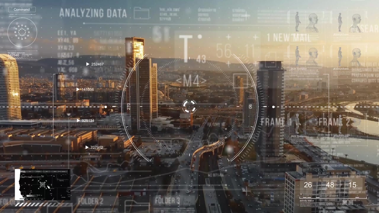 详情图-智慧城市和通信网络概念。5克。低功率广域LPWA。无线通信。