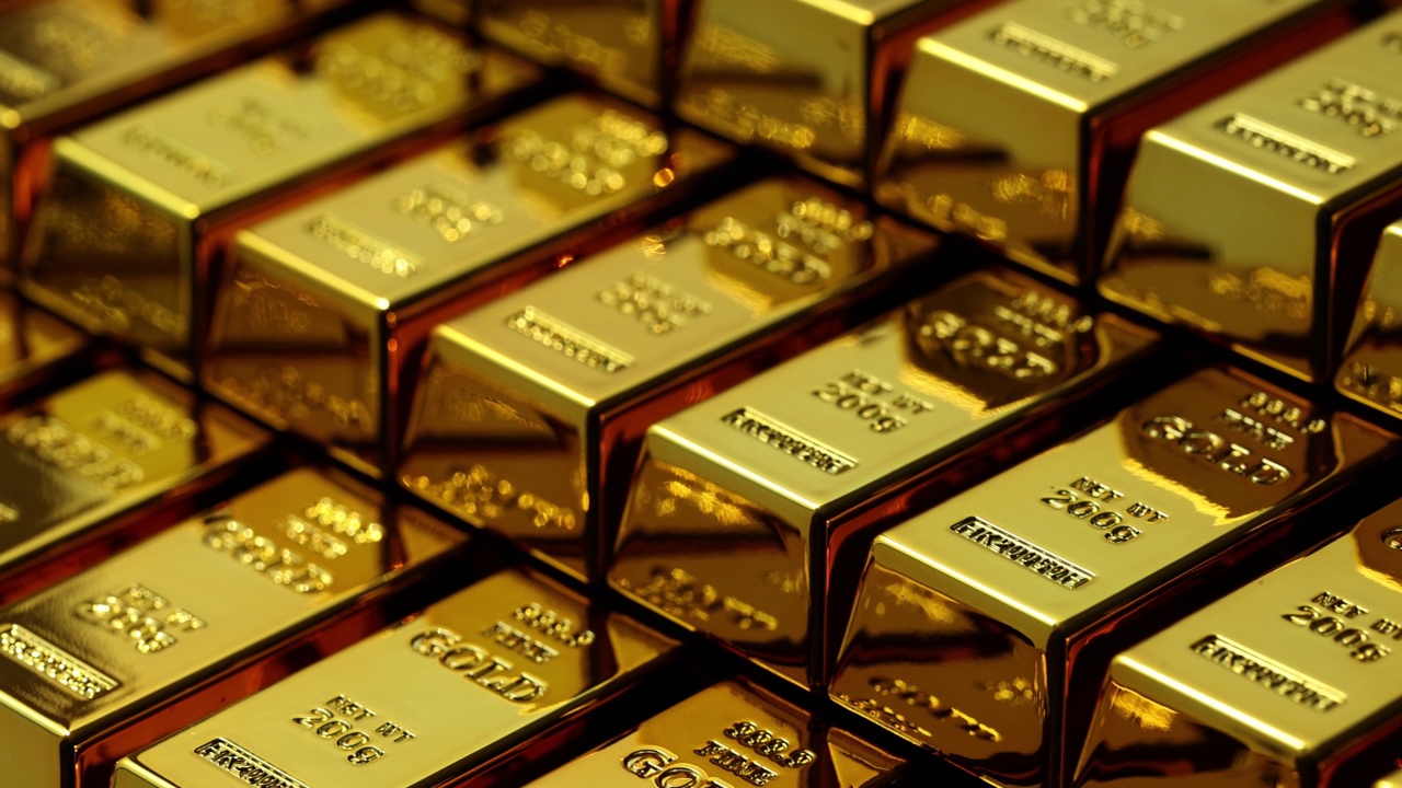 叠放金条是银行存储投资的概念