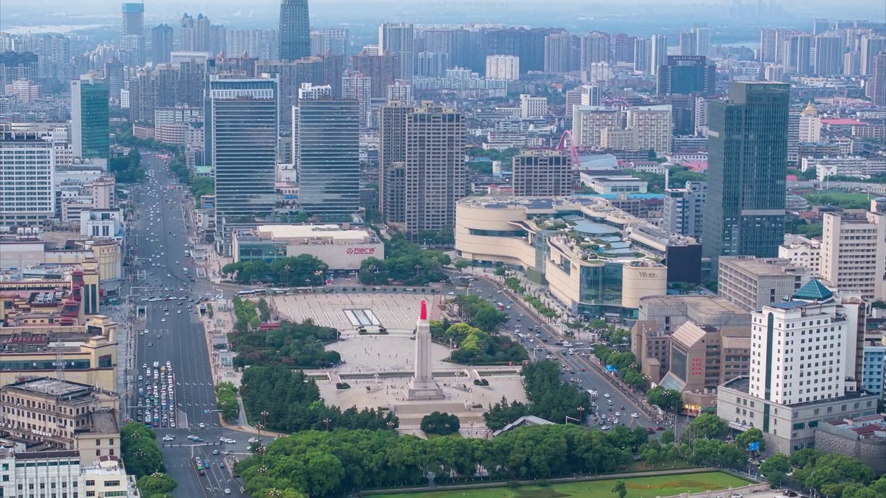 中国江西南昌城市风光航拍