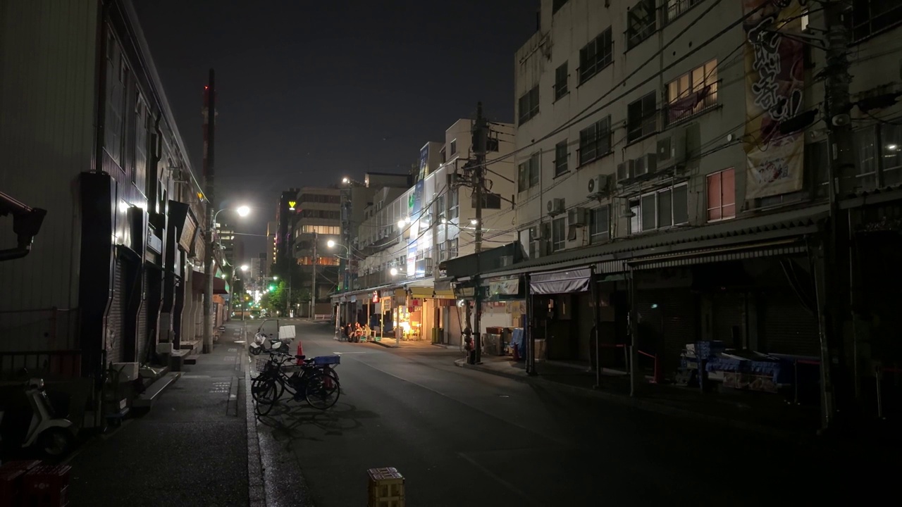 筑地外市场，日本东京2023夜景