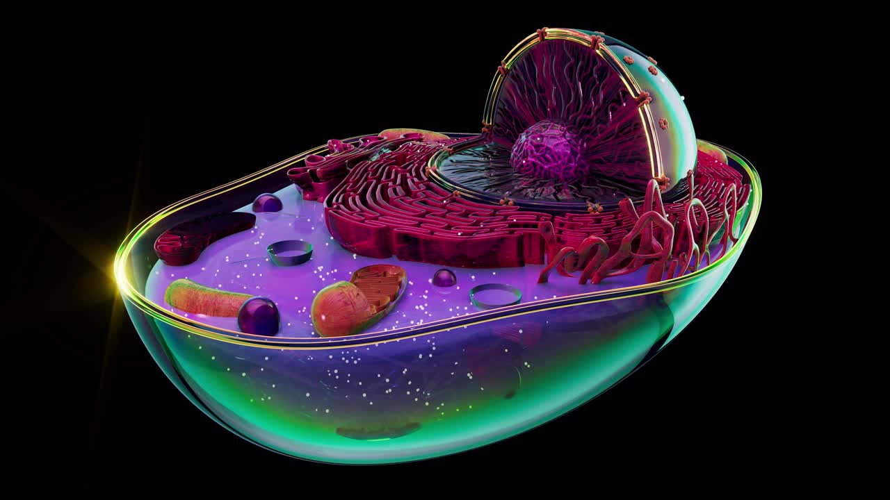 生物细胞的4K抽象动画