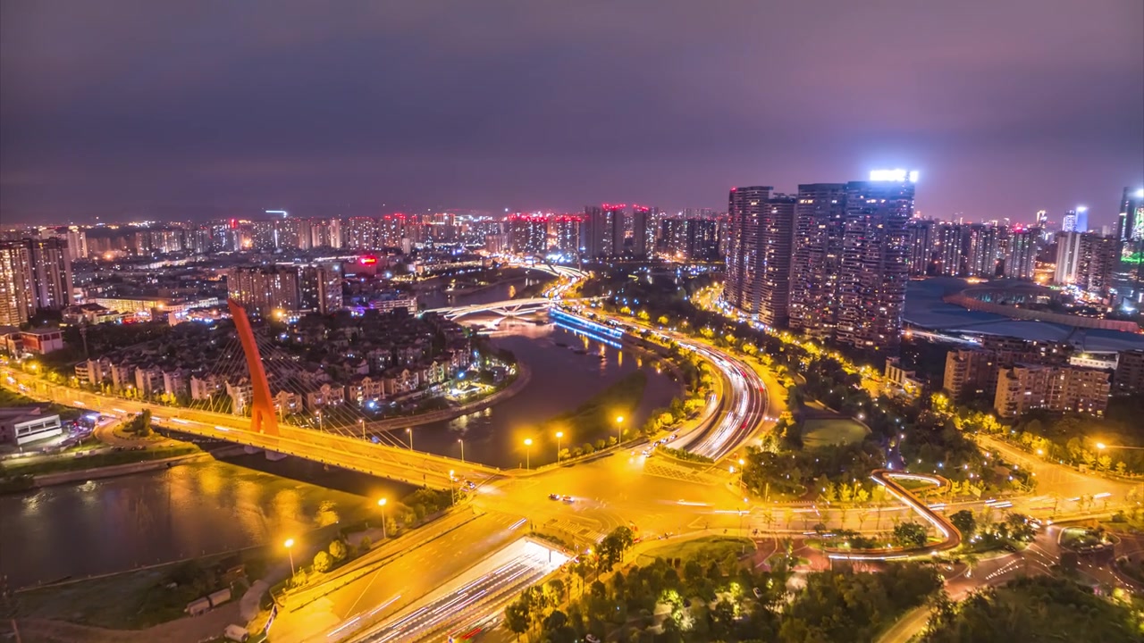 詳情圖-航拍成都城市延時攝影