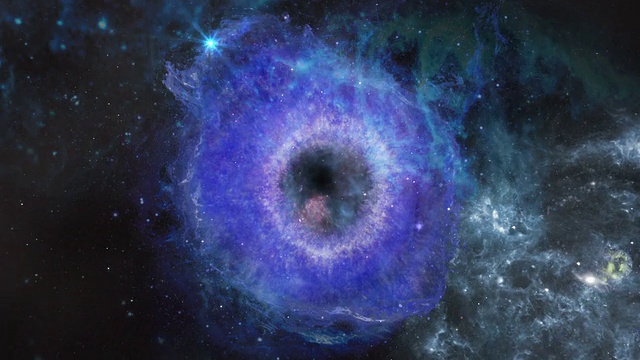 恒星和星系。Loopable。五彩缤纷的。空间背景:星云，恒星，彗星。