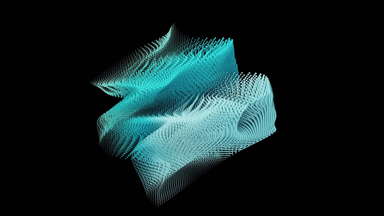 体波的环形三维抽象涡动画。多色渐变波浪图案。时尚抽象3D动画