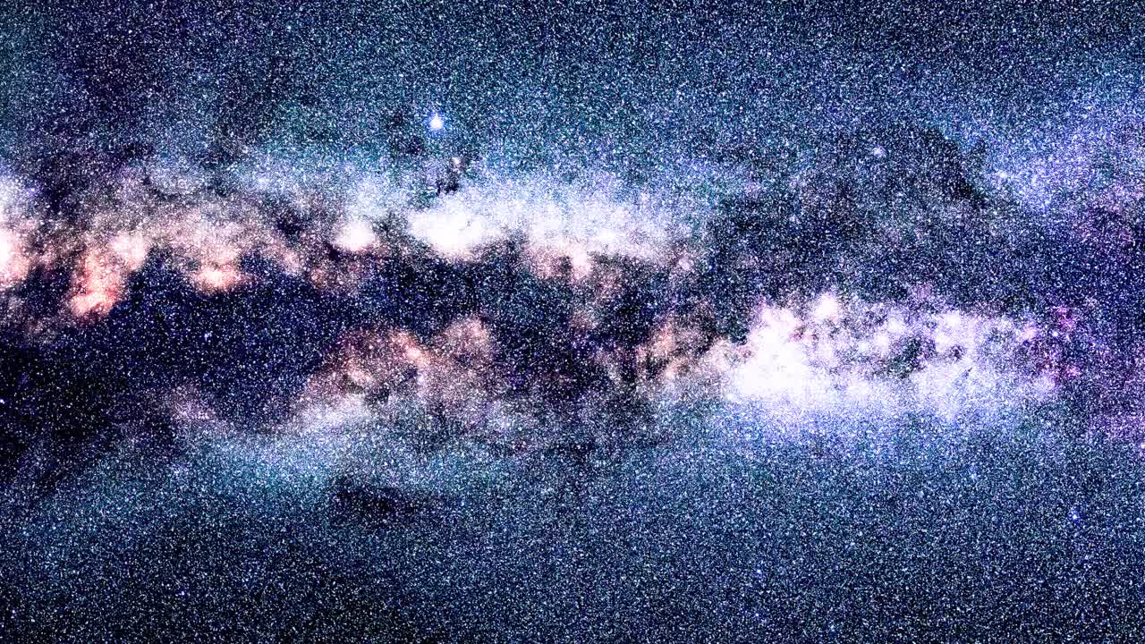 闪烁的银河星星和星座在宇宙的天空。