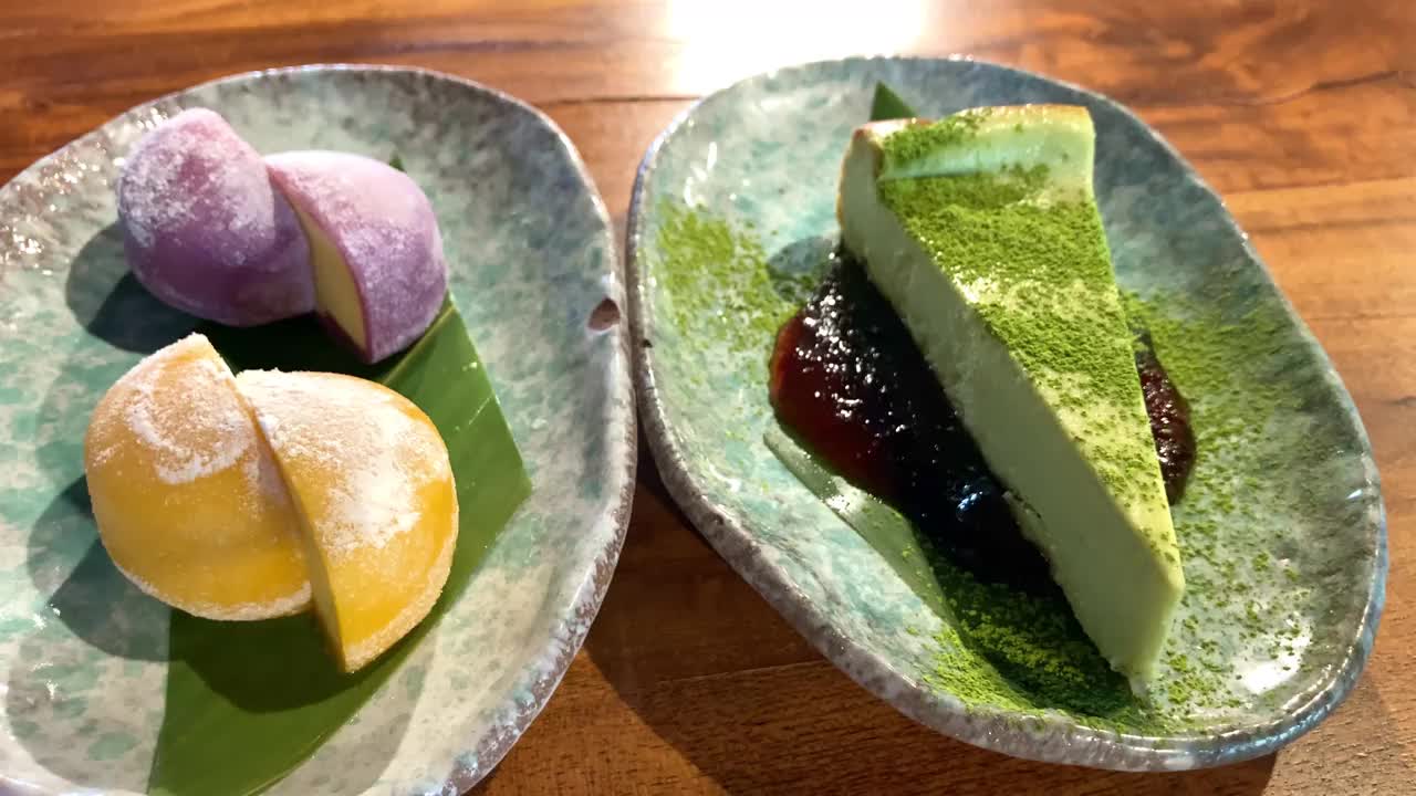 甜品:日式抹茶芝士蛋糕