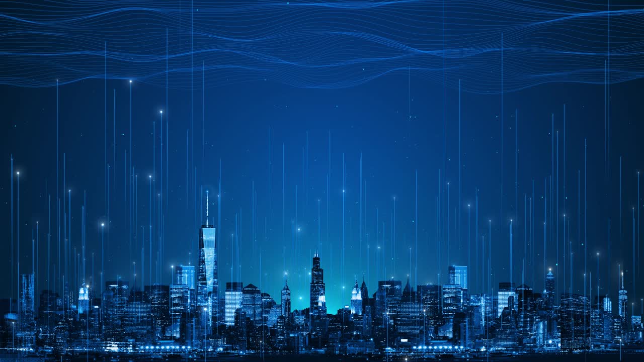 3D AI现代智能网络与连接技术创意通信与互联网网络