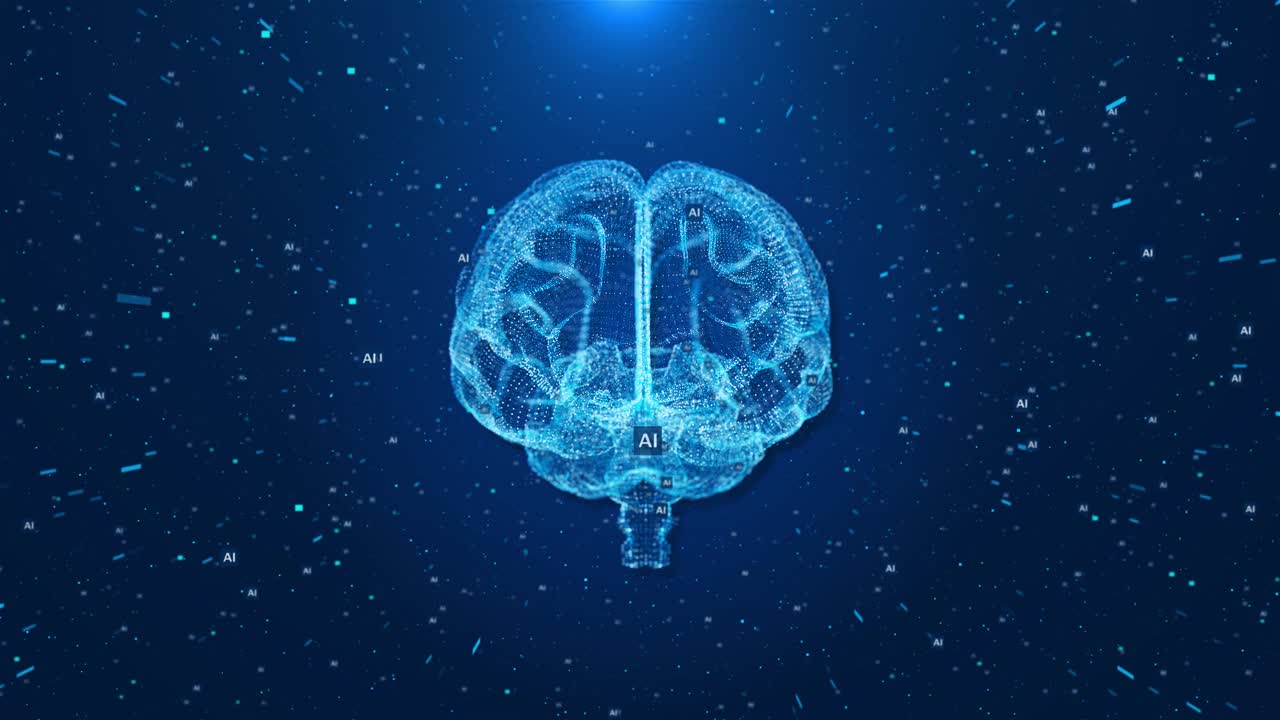 AI人工智能数字大脑，大数据流矩阵深度机器学习计算机IoT物联网。